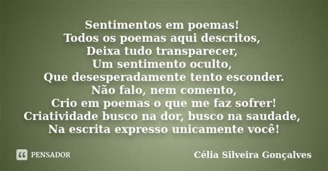 Sentimentos em poemas Todos os poemas Célia Silveira Gonçalves