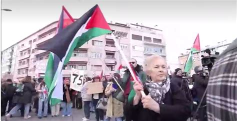 U Zagrebu Odr An Prosvjed Za Palestinu Zaustavimo Genocid Kojemu