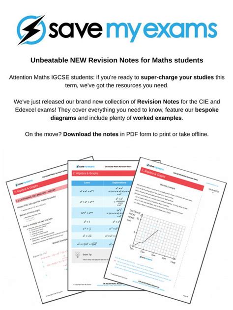 Save My Exams New Maths Revision Notes Milled