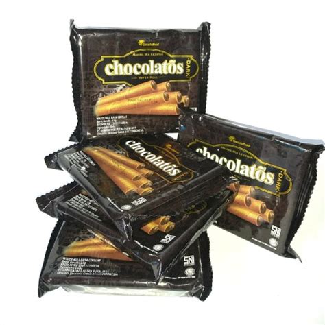 Jual Wafer Roll Chocolatos Mama Mia Lezatos Rasa Coklat 33gr Kota