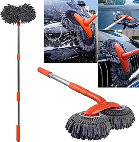 Almekaquz Car Wash Brush Mop With Long Handle Degrees Curved Design