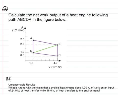 Solved Calculate The Net Work Output Of A Heat Engine Chegg