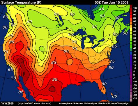 Isotherm Map Of The United States