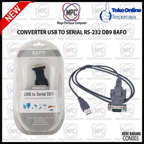 Jual CONVERTER USB TO SERIAL DB9 RS 232 BAFO ORIGINAL Di Lapak Mega