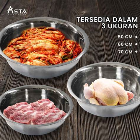 Asta Big Basin Baskom Stainless Steel Jumbo 50 70 Cm Asta Homeware