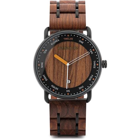 Montre En Bois De Luxe L G Re En Acier Inoxydable Pour Homme