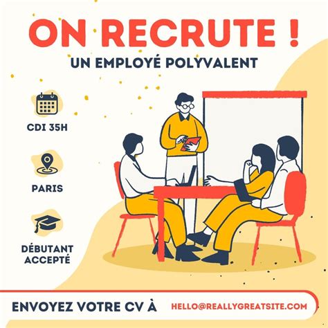 Exemples dannonce de recrutement originale modèles gratuits Canva