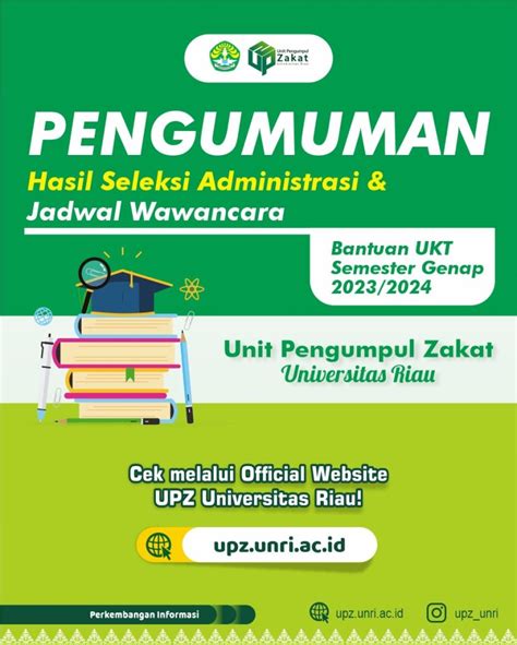 Pengumuman Hasil Seleksi Administrasi Bantuan Ukt Unri Semester Genap