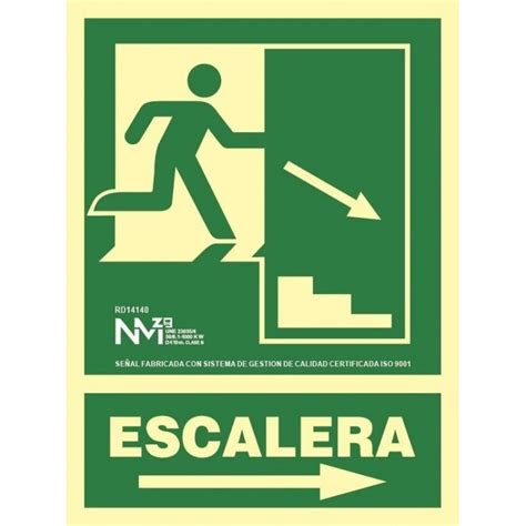 Se Al Escalera Bajada Derecha Se Al De Evacuaci N Fotoluminiscente