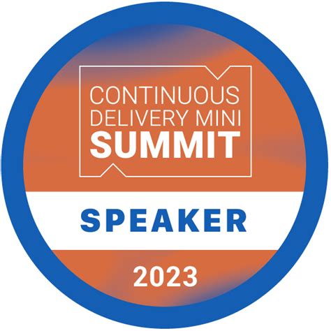 Speaker Continuous Delivery Mini Summit 2023 Credly