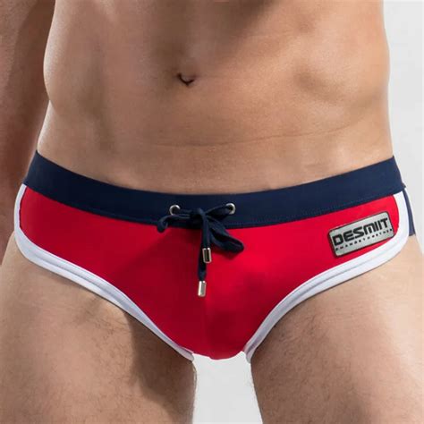 Desmiit Gay Mens Swimwear Sexy Mens Swimsuit Swimming Briefs Swim