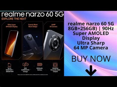 Realme Narzo 60 5G Cosmic Black 8GB 256GB 90Hz Super AMOLED Display