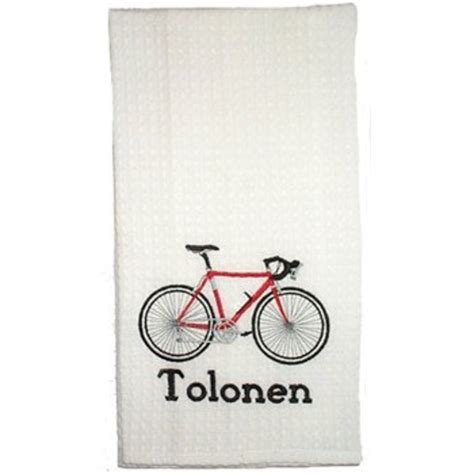 Bicycle Towel Custom Embroidered And Personalized Etsy