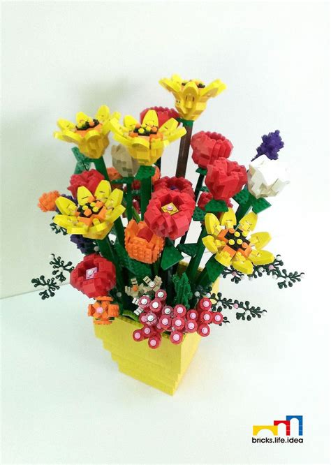 flowers | Lego flower, Lego decorations, Cool lego creations