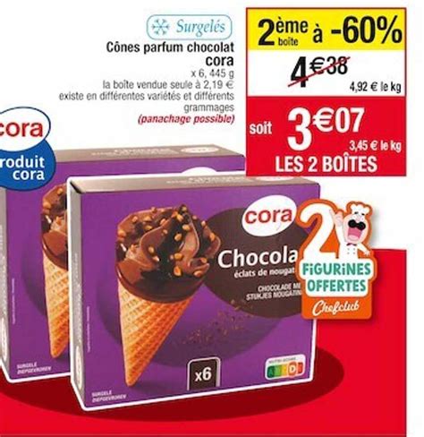 Promo Cônes Parfum Chocolat Cora chez Cora iCatalogue fr