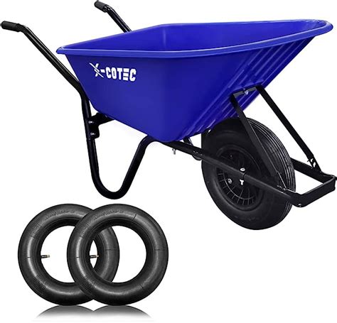 X Cotec Brouette De Jardin Chariot De Jardin L Kg Brouettes De