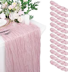 Amazon Babenest Dusty Rose Cheese Cloth Table Runner 12 Pack 10ft