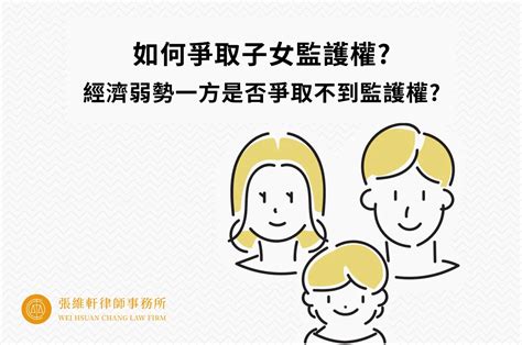 子女監護權在雙方離婚後，法律上如何爭取監護權 經濟能力弱勢之一方是否就爭取不到監護權