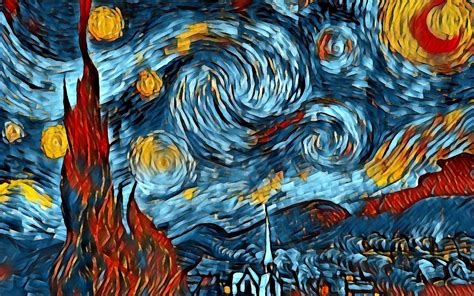 Van Goghs Starry Night As A Cubist Painting Rpainnt