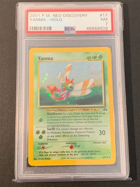 Pokemon Unlimited Yanma Psa Nm Neo Discovery Ebay