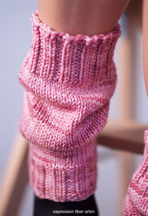 Free Scrunchable Knitted Leg Warmer Pattern Expression Fiber Arts A