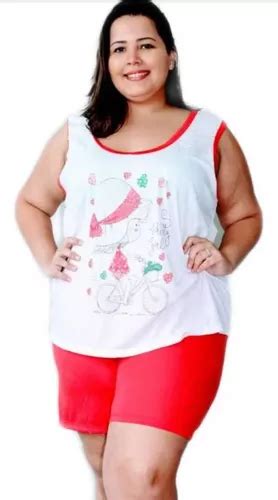 Kit Baby Doll Short Doll Malha Plus Size Pijama Regata Mercadolivre