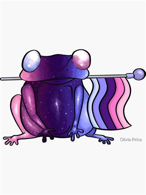 Omnisexual Pride Flag Frog Sticker For Sale By Oh Hey Its Liv Redbubble