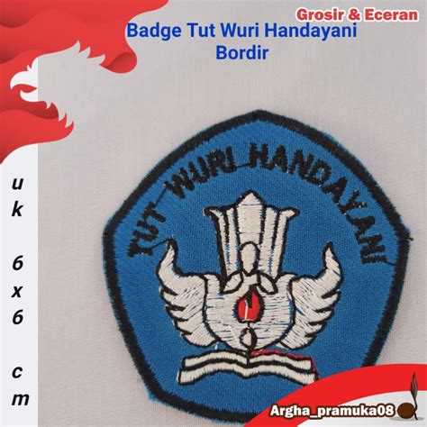 Jual Badge Logo Tut Wuri Handayani Bordir Bijian Shopee Indonesia