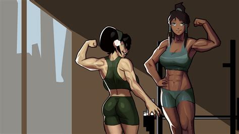 Korra And Toph Flex Contest By Morganagod On Deviantart