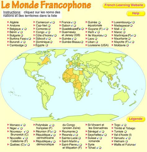 Les pays francophones | Enseñanza de francés, Hablar frances, Clases de ...