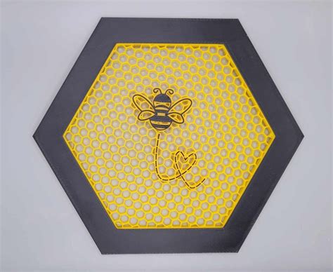 3d Printed Floating Bee Island With Bee Mosaic Bee Waterer Bee Water