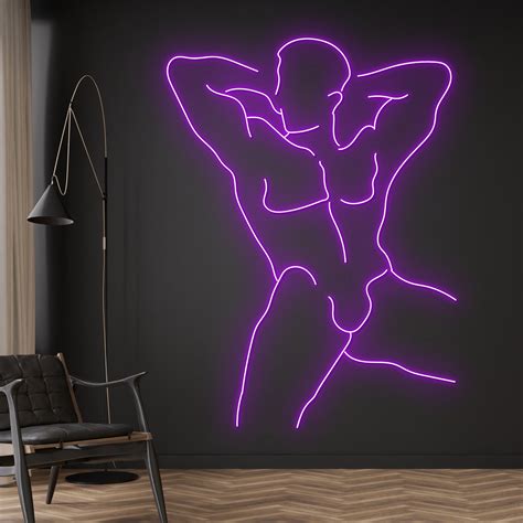 6 Packs Man Body Neon Sign Naked Man Neon Light Led Lights Handmadet