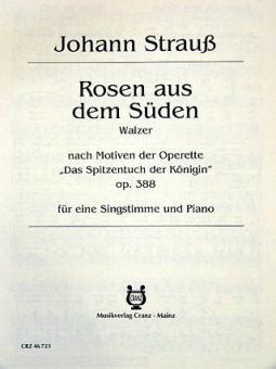 Rosen aus dem Süden op 388 von Johann Strauss Sohn Noten für Gesang