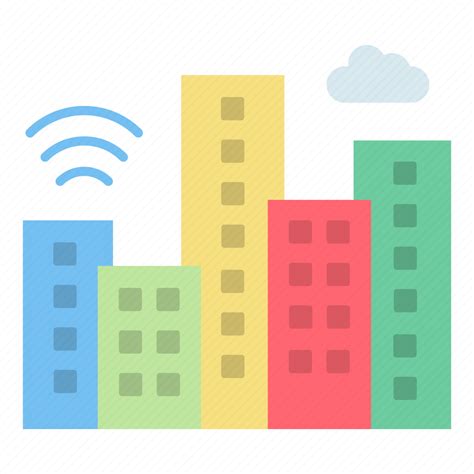 Smart City Smart Buildings Smart Technology Infrastructure Icon