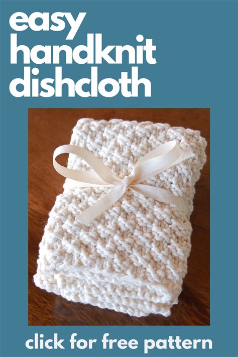 This Easy Hand Knit Washcloths Pattern Is A Great Knit Project For