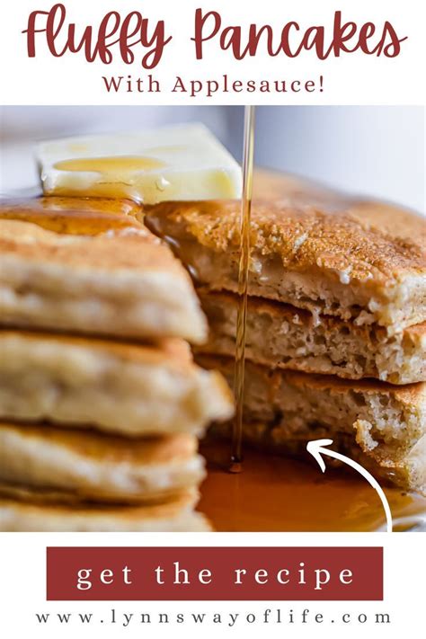 Applesauce Pancakes With Cinnamon Recipe Applesauce Pancakes Applesauce Pancake Recipe Easy