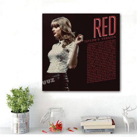 Taylor Swift Red Taylor's Version Album Art Poster – Aesthetic Wall Decor