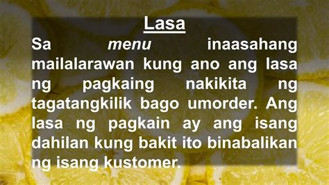 Menu Ng Pagkainpptx Ppt