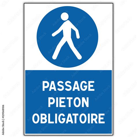 Panneau Routier En France Passage Pi Ton Obligatoire Stock