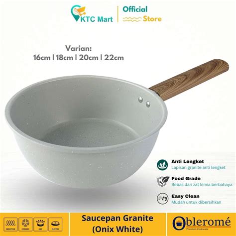 Jual Oblerome Panci Susu Panci Masak Sup Saucepan Marble Granite Anti