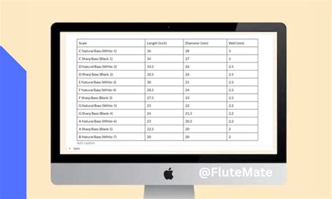 👉Flute Measurement Chart : All Flute Measurements [L & mm]