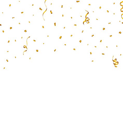 Anniversary Celebration Confetti Vector PNG Images Golden Confetti Png