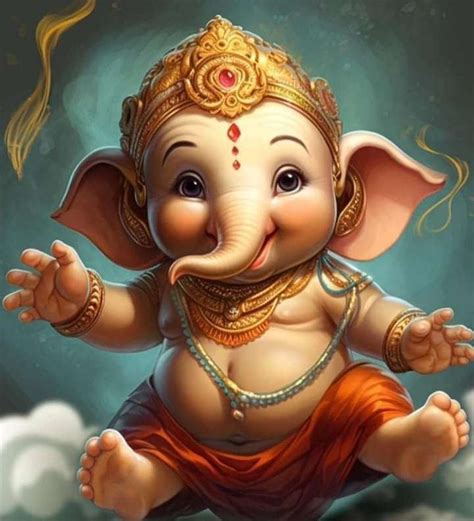 Cute Paintings Of Lord Ganesha