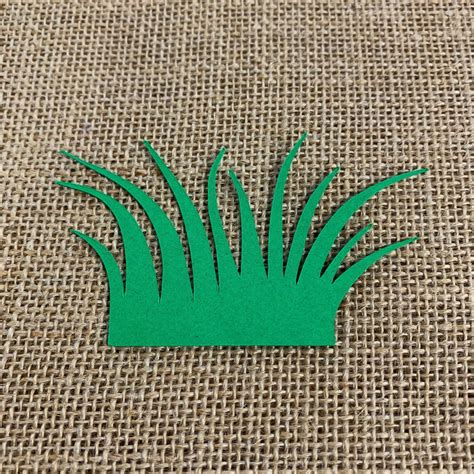 Grass Paper Cut Outs Set Of 25 Grass Shaped Die Cuts Green Etsy