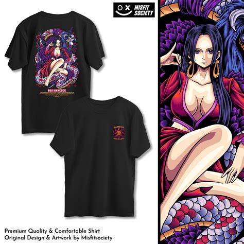 Jual Tshirt Boa Hancock Kaos Anime Distro One Piece Ratu Bajak Laut