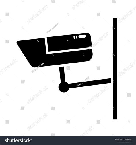 Security Cctv Camera Silhouette Icon Vector Stock Vector Royalty Free