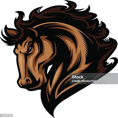 profil kepala kuda ilustrasi stok  gambar  maskot