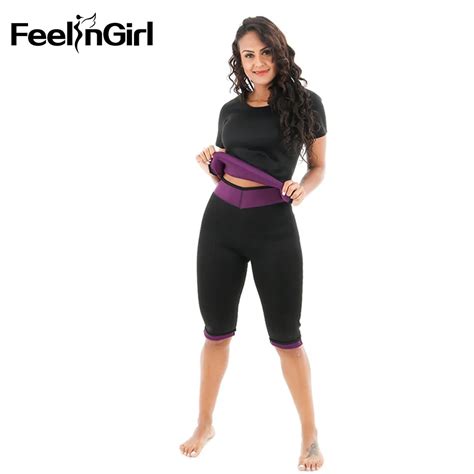 Feelingirl Pant Vest Thermo Sauna Suit Neoprene Waist Trainer Weight Loss Slimming Pant