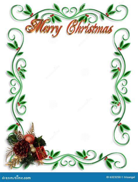 Christmas Border design stock illustration. Image of scrolling - 6323250