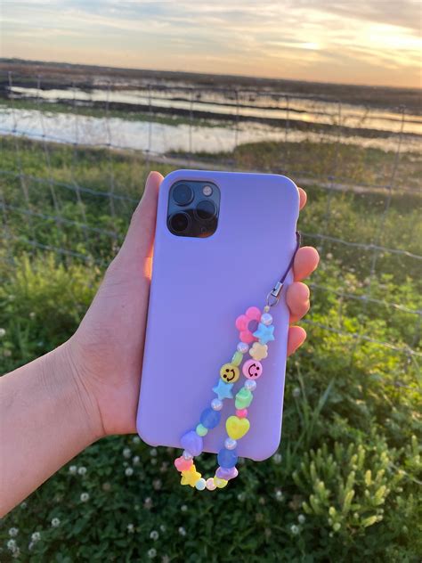 Pastel Bead Phone Case Strap Charm Etsy